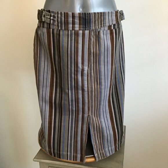 Mark Edwards Studio Belted Corduroy Pencil Skirt Size 8 - Picture 1 of 12
